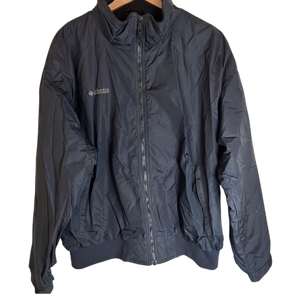 Columbia Mens Lined Full Zip Warm Jacket Size XL Outdoor Ski Black